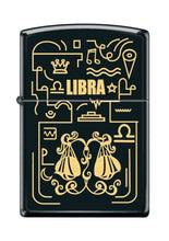 Load image into Gallery viewer, Zippo Lighter- Personalized Message Engrave for Libra Zodiac Black Matte #Z5304
