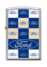 Load image into Gallery viewer, Zippo Lighter- Ford Logo Script Pattern High Polish Chrome Windproof Lighter #Z5010
