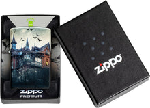 Load image into Gallery viewer, Zippo Lighter - Customized Message Haunted House - Glow-in-The-Dark Green 48922
