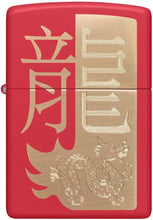 Load image into Gallery viewer, Zippo Year of The Dragon 2024 Red Matte Pocket Lighter
