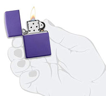 Load image into Gallery viewer, Zippo Lighter – Personalized Custom Message Engraved Windproof Classic Pocket Lighter Purple Matte
