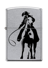Load image into Gallery viewer, Zippo Lighter- Cowboy Horse Rider Street Chrome Windproof Lighter #Z5251
