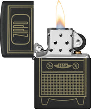 Load image into Gallery viewer, Zippo Vintage TV Design Black Matte Pocket Lighter
