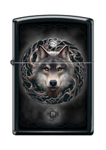 Load image into Gallery viewer, Zippo Lighter- Wolf Moon Black Matte Windproof Lighter #Z5175
