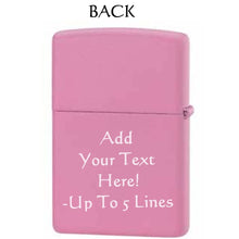 Load image into Gallery viewer, Zippo Lighter - Personalized Custom Message Engrave on Classic with Zippo Logo Windproof Lighter
