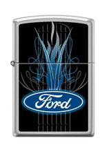 Load image into Gallery viewer, Zippo Lighter- Ford Oval Logo Satin Chrome Windproof Lighter #Z5012
