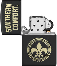 Load image into Gallery viewer, Zippo Southern Comfort Logo Black Matte Pocket Lighter
