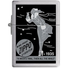 Load image into Gallery viewer, Zippo Lighter - Personalized Customize Message Engrave on Backside for Zippo Brand Design Logo Lighter (Lady Circa 1935)
