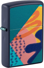 Load image into Gallery viewer, Zippo Retro Pattern Design Navy Matte Pocket Lighter
