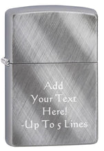 Load image into Gallery viewer, Zippo Lighter - Personalized Custom Message Engrave Chrome Windproof Lighter Chrome 28182
