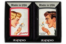 Load image into Gallery viewer, Zippo Lighter - Custom Engraved with Your Message for Vintage Ad Lighter Set Matte Pocket Lighters 46295
