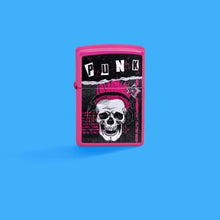 Load image into Gallery viewer, Zippo Lighter - Custom Engraved with Your Message - Punk Skull Design - Frequency 46430
