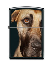 Load image into Gallery viewer, Zippo Lighter-Great Dane Design Black Matte Windproof Lighter #Z5456
