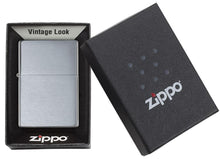 Load image into Gallery viewer, Zippo Lighter - Personalized Custom Message Engrave Chrome Windproof Lighter Vintage Brush 230-25
