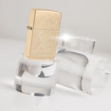 Load image into Gallery viewer, Zippo Lighter - Customized Message Brass High Polish Brass Pocket Lighter 46568
