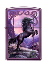 Load image into Gallery viewer, Zippo Lighter- Personalized Engrave for Unicorn Windproof Lighter Purple Z5185
