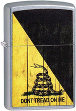 Load image into Gallery viewer, Zippo Don't Tread on Me Street Chrome Pocket Lighter
