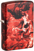 Load image into Gallery viewer, Zippo Lighter - Personalized Message Engraved on Backside for Fire Fighter Windproof Lighter (Skull with Red 48772)
