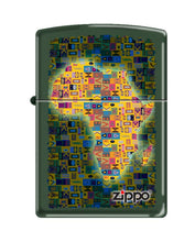 Load image into Gallery viewer, Zippo Lighter-African Map Design Green Matte Windproof Lighter #Z5482
