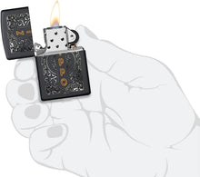 Load image into Gallery viewer, Zippo Logo Design Black Matte Pocket Lighter
