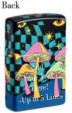Load image into Gallery viewer, Zippo - Customized Message on Mushroom Party Glow in The Dark Pocket 46564
