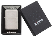 Load image into Gallery viewer, Zippo Lighter - Personalized Custom Message Engrave Chrome Windproof Lighter Brushed Chrome 200
