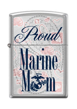 Load image into Gallery viewer, Zippo Lighter- Marine Corps USMC Proud Mom Brushed Chrome Lighter #Z5130
