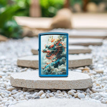 Load image into Gallery viewer, Zippo - Customized Message on Mazzi® Dragon High Polish Blue Pocket 46686
