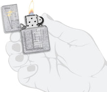 Load image into Gallery viewer, Zippo Retro Zippo Design Vintage Brushed Chrome Pocket Lighter

