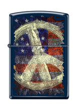 Load image into Gallery viewer, Zippo Lighter- Personalized for US Patriotic Peace Symbols American Flag Z5173
