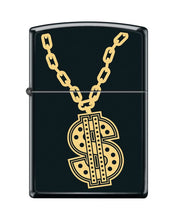 Load image into Gallery viewer, Zippo Lighter-Bling Dollar Sign Hip Hop Black Matte Windproof Lighter #Z5448
