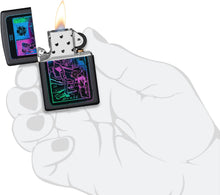 Load image into Gallery viewer, Zippo Black Light Tarot Card Design Pocket Lighter
