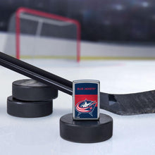 Load image into Gallery viewer, Zippo Lighter - Personalized Customize Message Engrave on Backside for Columbus Blue Jackets NHL Team 48036
