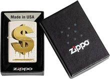 Load image into Gallery viewer, Zippo Drippy Dollar Design Mercury Glass Pocket Lighter
