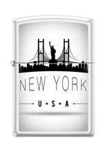Load image into Gallery viewer, Zippo Lighter- New York City Silhouette White Matte Windproof Lighter #Z5067
