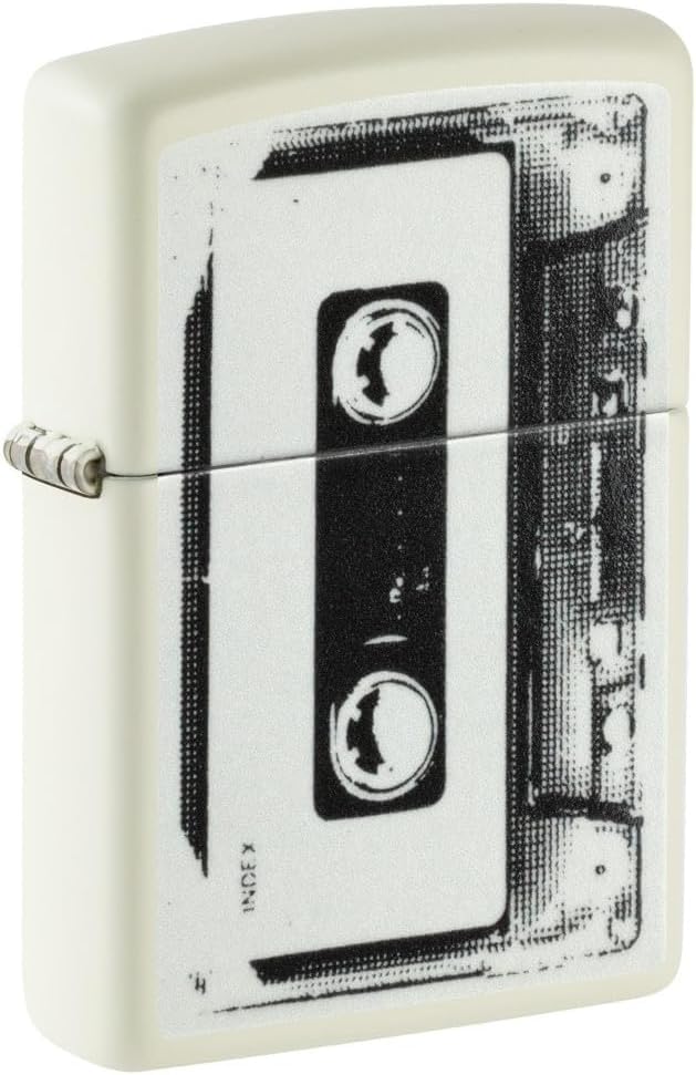 Zippo - Customized Message on Cassette Tape Glow in The Dark Pocket 46429