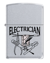 Load image into Gallery viewer, Zippo Lighter - Personalized Message Engraved on Backside for Tradesman Craftsman Maintenance Worker Specialist (Electrician #Z281)
