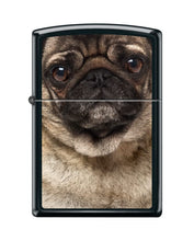 Load image into Gallery viewer, Zippo Lighter- Personalized Engrave Pug Face Black Matte Windproof Lighter Z5486
