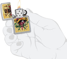 Load image into Gallery viewer, Zippo Sean Dietrich Devil Bull Design Street Chrome Pocket Lighter

