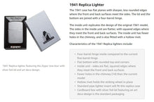 Load image into Gallery viewer, Zippo Lighter - Personalized Custom Message Engrave Brushed Chrome 1941 Replica Style Windproof Zippo Lighter 1941
