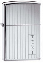 Load image into Gallery viewer, Zippo Lighter - Personalized Custom Message Engrave Chrome Windproof Lighter High Polish Chrome Engine Turned 350
