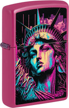 Load image into Gallery viewer, Zippo Lighter - Custom Message Engrave Retro Statue of Liberty Frequency 48916
