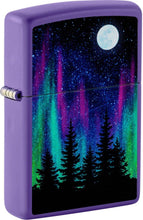 Load image into Gallery viewer, Zippo Lighter - Personalized Customize Message Engrave on Backside Outdoor Wild Nature Mountain Moon Scene Lighter Muscle Northern Lights 48565
