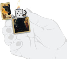 Load image into Gallery viewer, Zippo Lighter - Customized Message on Grizzly Roar Street Brass Pocket 46695
