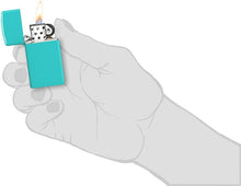 Load image into Gallery viewer, Zippo Slim Flat Turquoise Pocket Lighter
