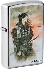 Load image into Gallery viewer, Zippo Luis Royo Warrior Street Chrome Pocket Lighter
