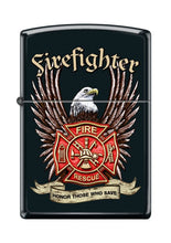 Load image into Gallery viewer, Zippo Lighter- Personalized Engrave for Firefighter Eagles Shield Fireman #Z5178
