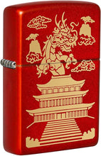 Load image into Gallery viewer, Zippo Eastern Design Metallic Red Pocket Lighter
