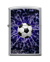 Load image into Gallery viewer, Zippo Lighter-Soccer Ball Lightning Street Chrome Windproof Lighter #Z5395
