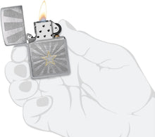Load image into Gallery viewer, Zippo Lighter - Customized Message Engraved Star Western - Brushed Chrome 48657
